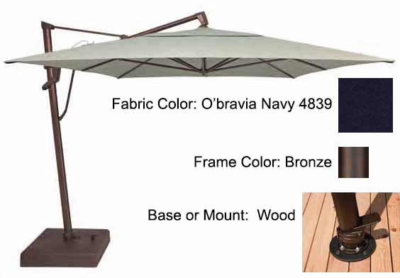Treasure Garden Cantilever Umbrella - 10'x13' AKZ PLUS