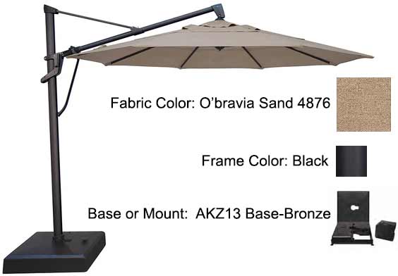Treasure Garden Cantilever Umbrella - 11’ AKZ PLUS Umbrellas Treasure Garden