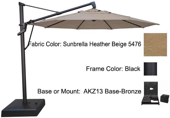 Treasure Garden Cantilever Umbrella - 11’ AKZ PLUS Umbrellas Treasure Garden