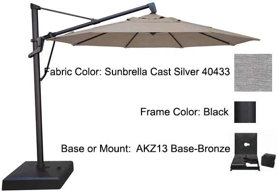 Treasure Garden Cantilever Umbrella - 11’ AKZ PLUS Umbrellas Treasure Garden