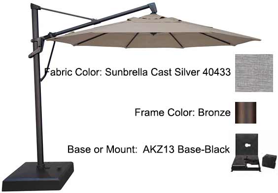 Treasure Garden Cantilever Umbrella - 11’ AKZ PLUS