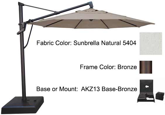 Treasure Garden Cantilever Umbrella - 11’ AKZ PLUS Umbrellas Treasure Garden