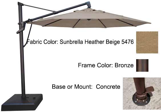 Treasure Garden Cantilever Umbrella - 11’ AKZ PLUS