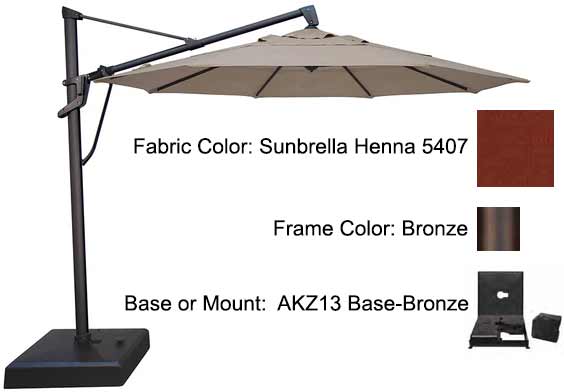 Treasure Garden Cantilever Umbrella - 11’ AKZ PLUS Umbrellas Treasure Garden