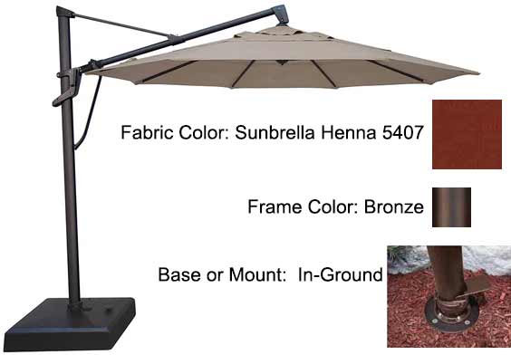 Treasure Garden Cantilever Umbrella - 11’ AKZ PLUS