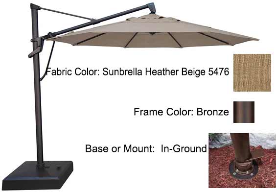 Treasure Garden Cantilever Umbrella - 11’ AKZ PLUS