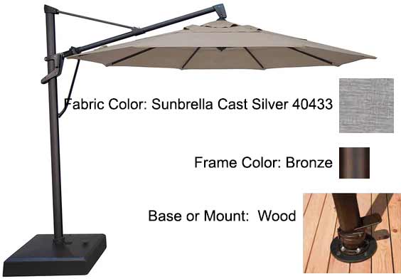 Treasure Garden Cantilever Umbrella - 11’ AKZ PLUS