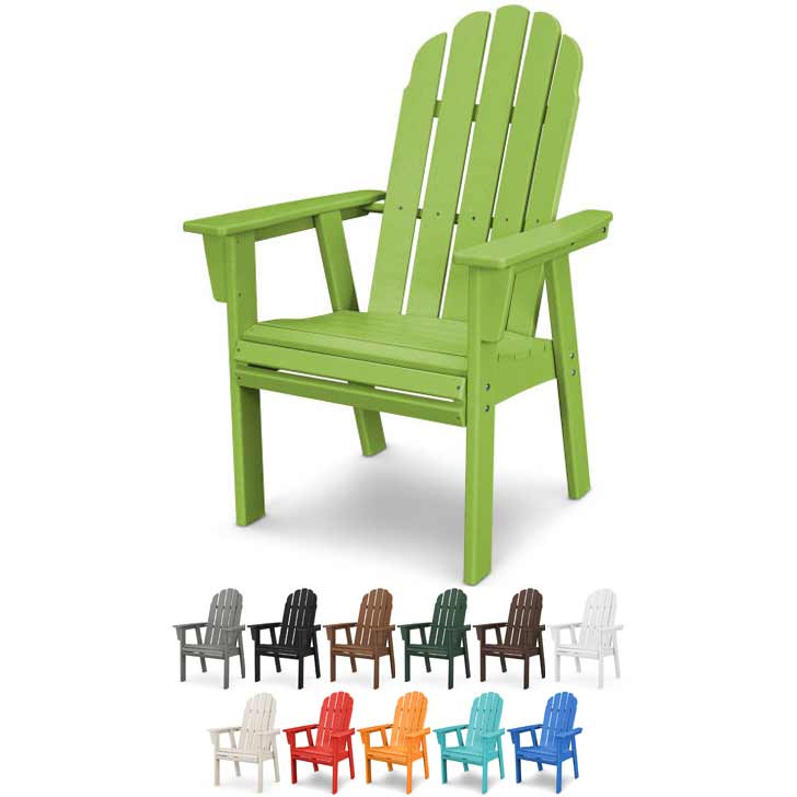 POLYWOOD® Vineyard Curveback Adirondack Dining Chair - ADD600