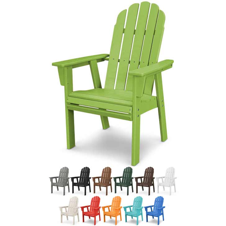 POLYWOOD® Vineyard Curveback Adirondack Dining Chair - ADD600 Chair POLYWOOD®