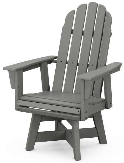 POLYWOOD® Vineyard Curveback Adirondack Swivel Dining Chair - ADDSV600