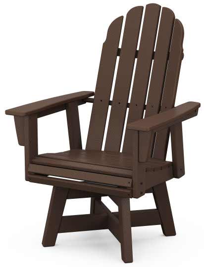 POLYWOOD® Vineyard Curveback Adirondack Swivel Dining Chair - ADDSV600