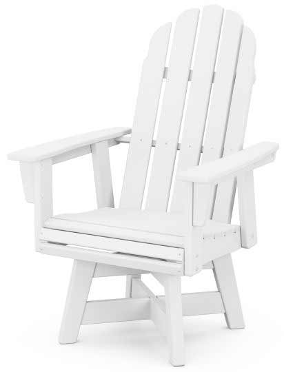 POLYWOOD® Vineyard Curveback Adirondack Swivel Dining Chair - ADDSV600