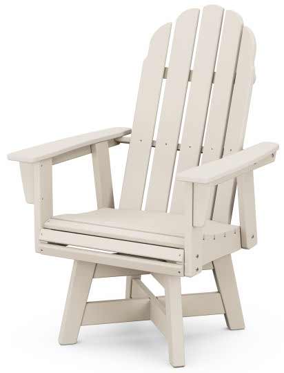 POLYWOOD® Vineyard Curveback Adirondack Swivel Dining Chair - ADDSV600