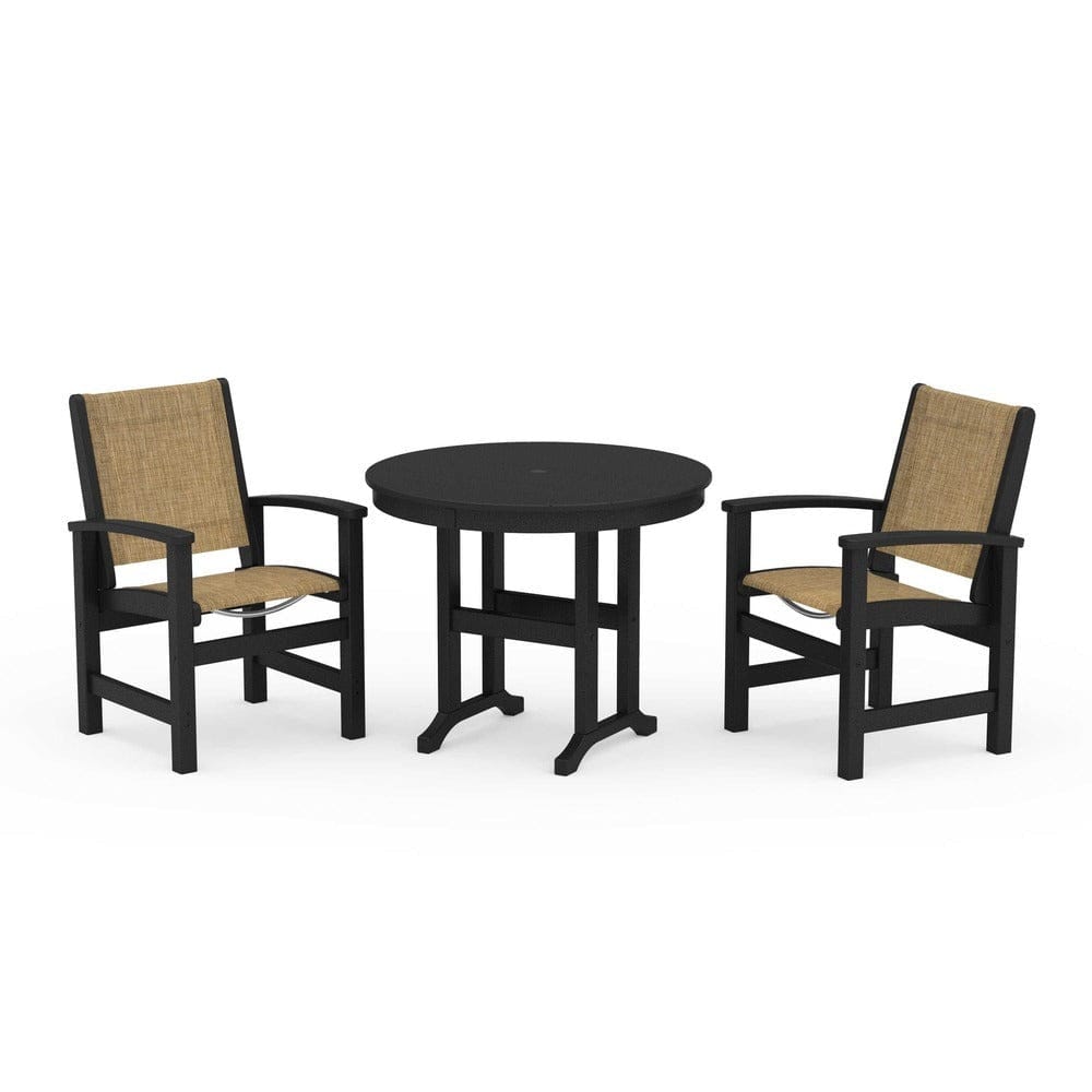 POLYWOOD® - Coastal 3-Piece Round Dining Set - PWS1327 Outdoor Furniture POLYWOOD®