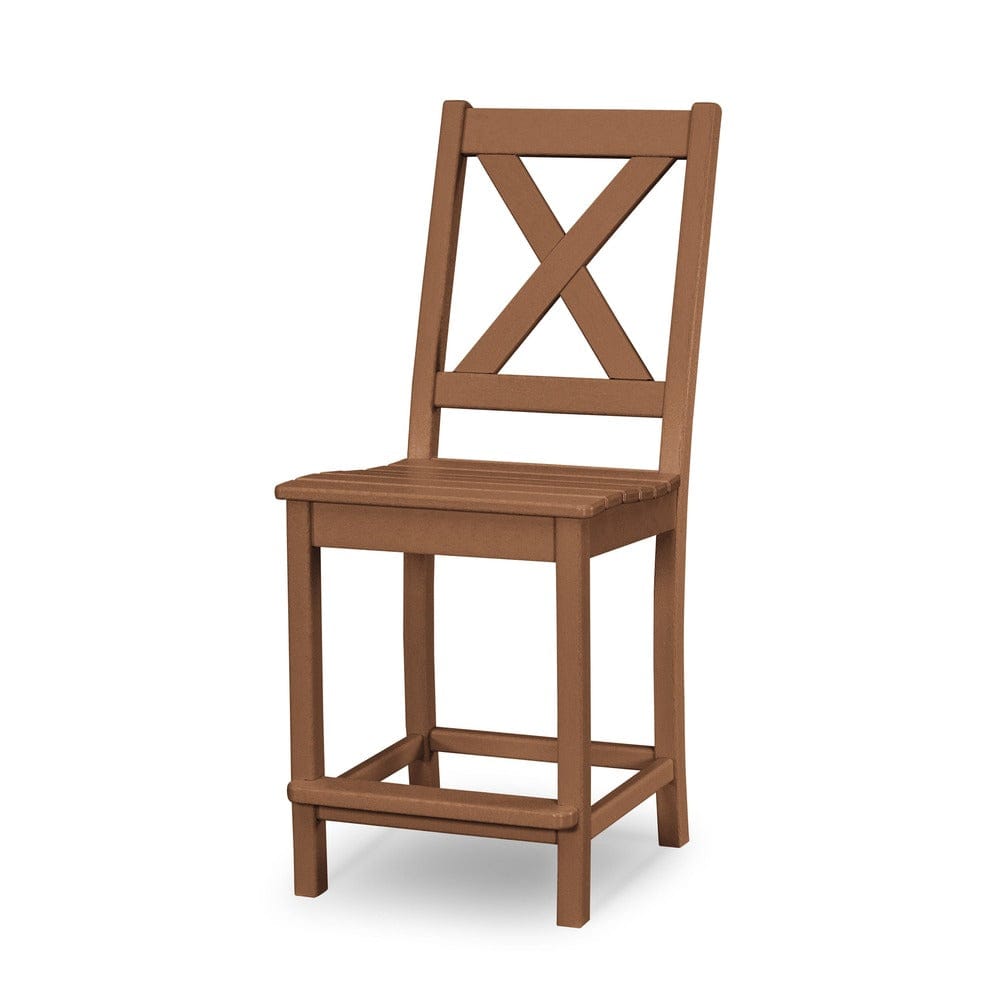 POLYWOOD® Braxton Counter Side Chair - Teak TGD181TE