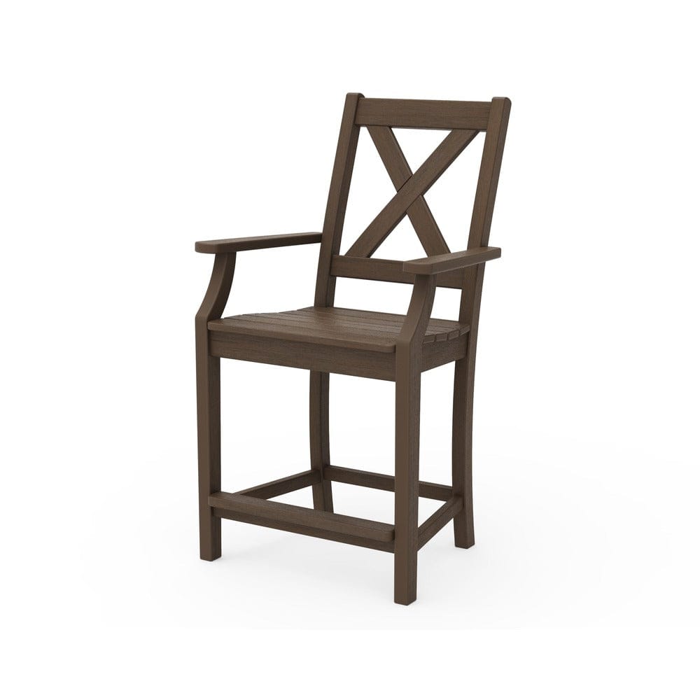 POLYWOOD® Braxton Counter Arm Chair - Kona TGD281-NKA
