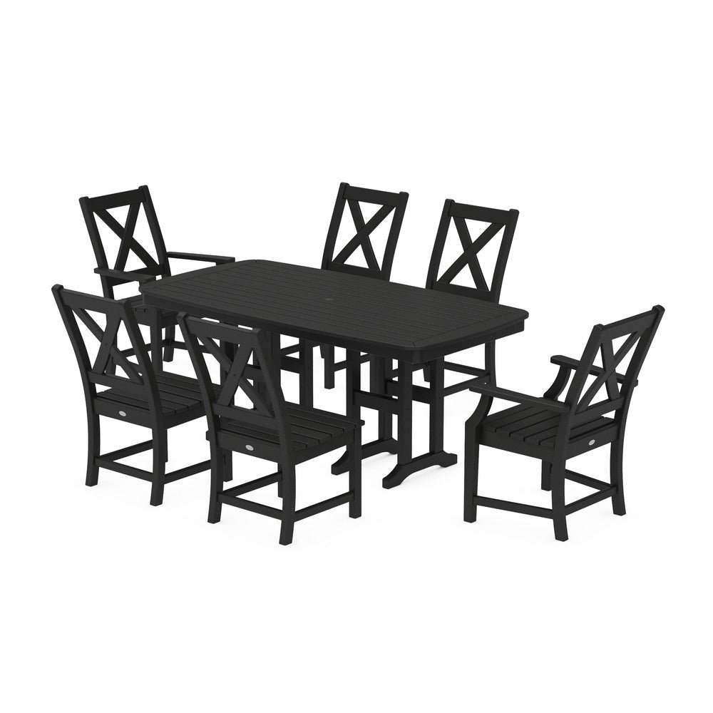 POLYWOOD® Braxton 7-Piece Dining Set - Black PWS1258-1-BL