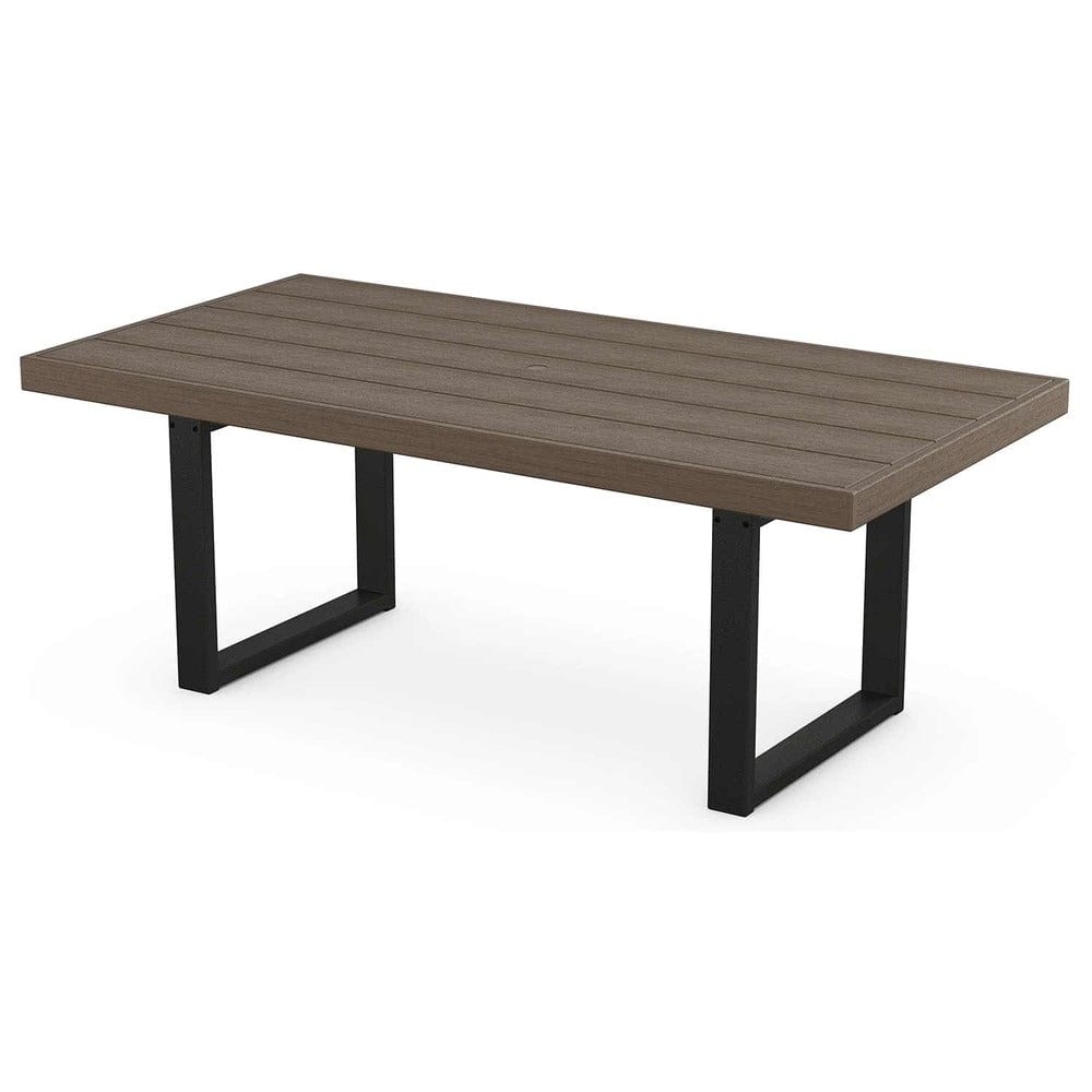 POLYWOOD® EDGE 40" x 78" Dining Table - Select Accents - EMT4078