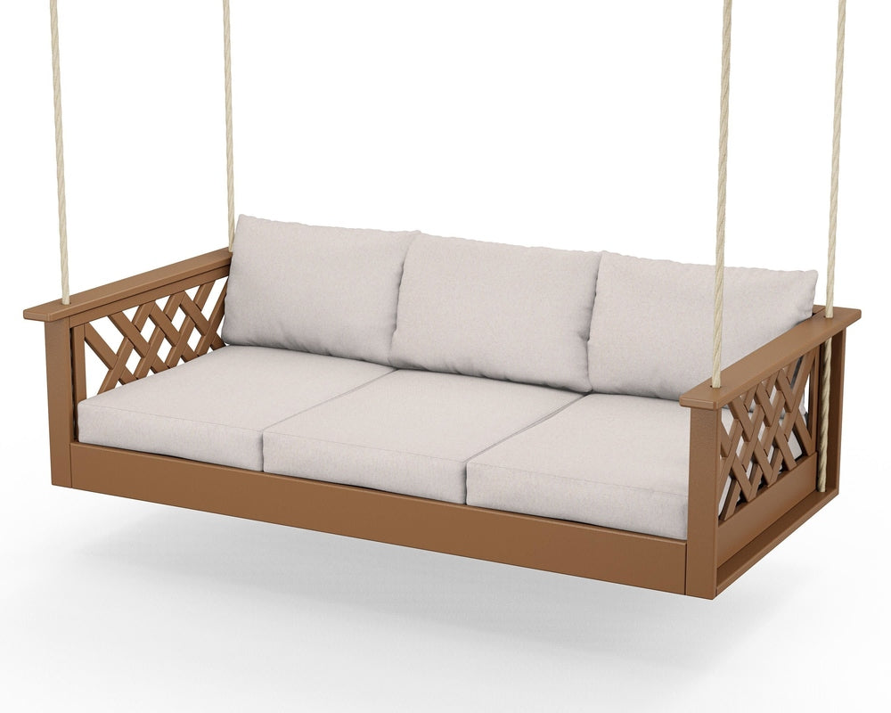 Wovendale Daybed Swing - Teak / Dune Burlap