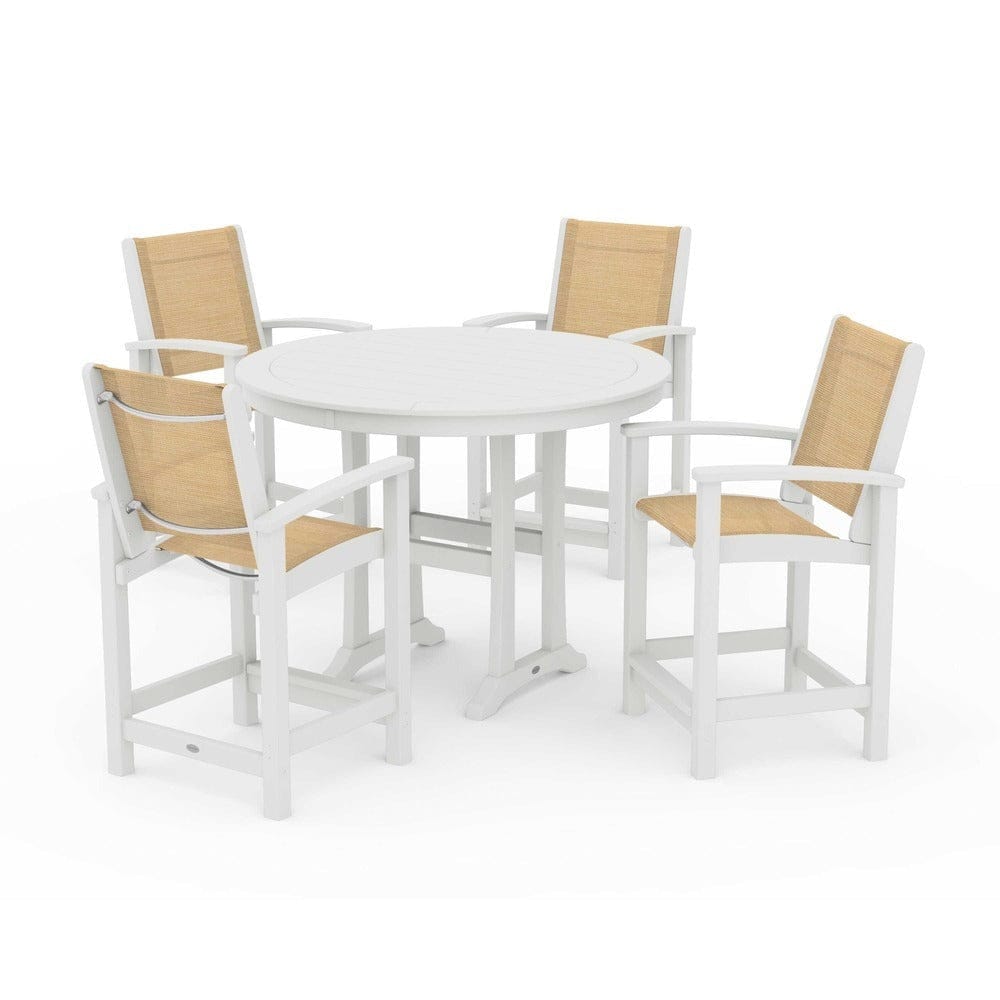 POLYWOOD® - Coastal 5-Piece Counter Set - PWS319 Outdoor Furniture POLYWOOD®