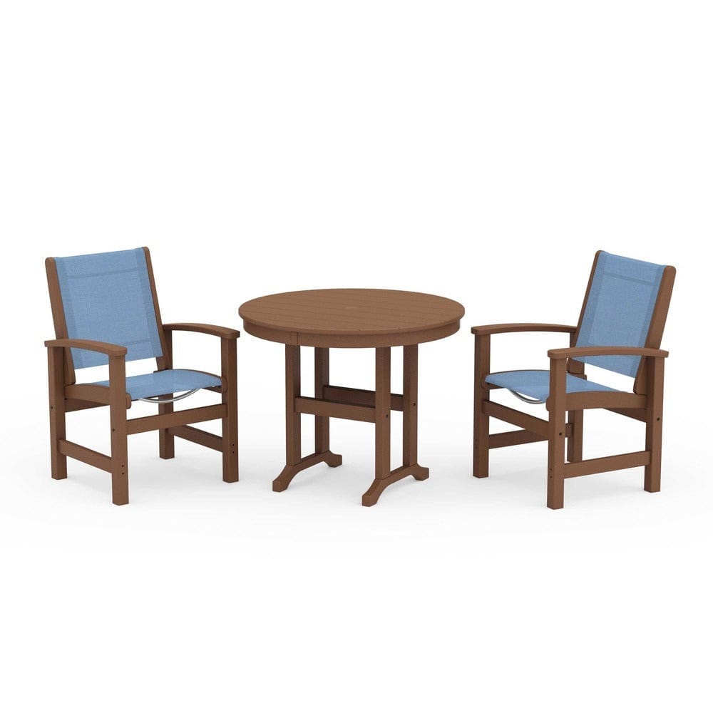POLYWOOD® - Coastal 3-Piece Round Dining Set - PWS1327 Outdoor Furniture POLYWOOD®