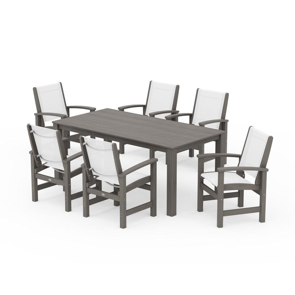 POLYWOOD® - Coastal 7-Piece Parsons Dining Set - PWS2275