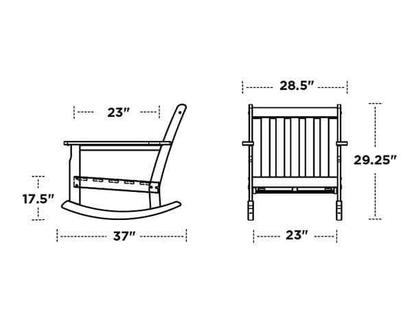 POLYWOOD® Vineyard Deep Seating Rocking Chair - GNR23 Deep Seating POLYWOOD®