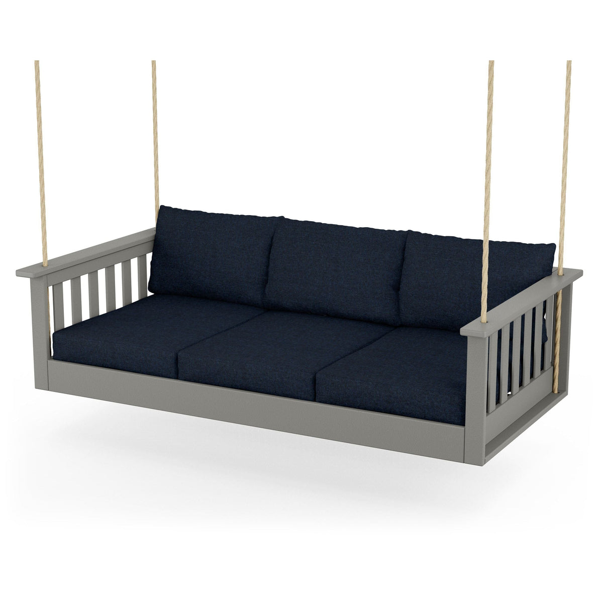 Vineyard Daybed Swing - Slate Grey / Marine Indigo