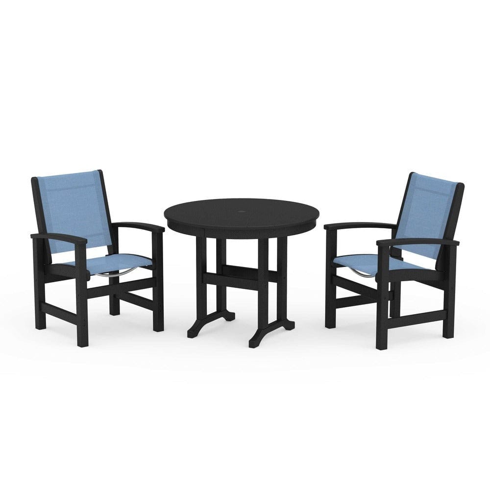 POLYWOOD® - Coastal 3-Piece Round Dining Set - PWS1327 Outdoor Furniture POLYWOOD®