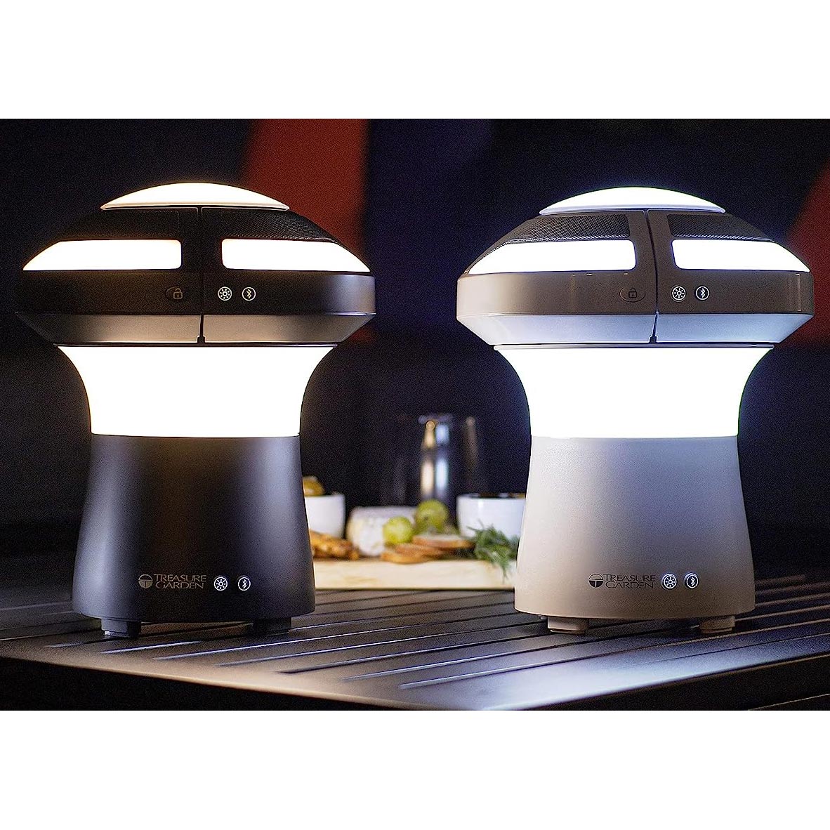 Treasure Garden Evo Cordless Umbrella Dual Light w/ Built-in Bluetooth Speaker System
