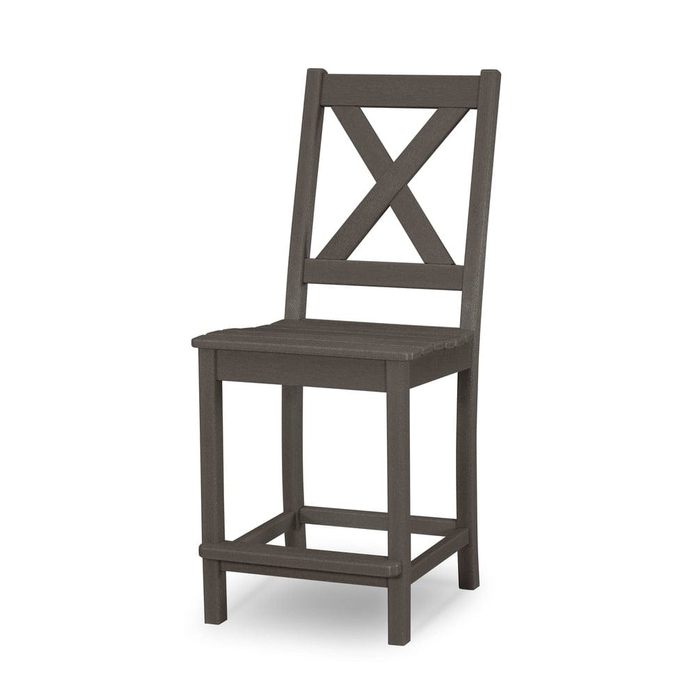 POLYWOOD® Braxton Counter Side Chair - Vintage Coffee TGD181VCF