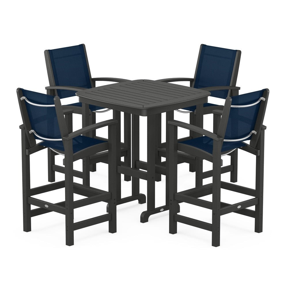 POLYWOOD® - Coastal 5-Piece Bar Set - PWS210 Outdoor Furniture POLYWOOD®