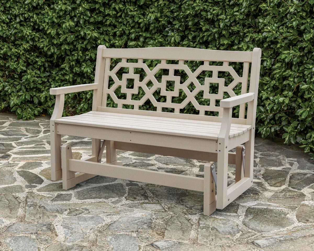 POLYWOOD® Martha Stewart Chinoiserie 48” Glider - MSTGG481 Glider POLYWOOD®