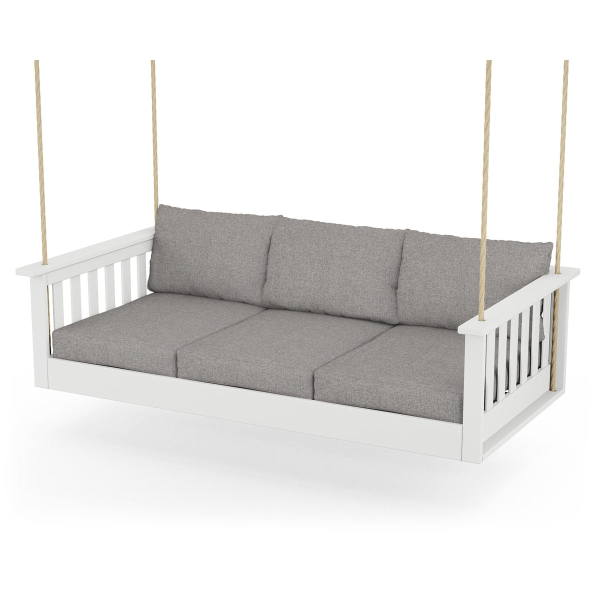 Vineyard Daybed Swing - White / Grey Mist