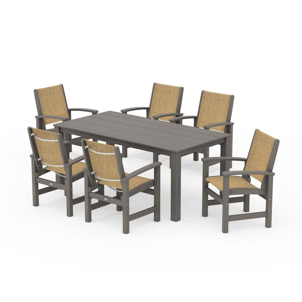 POLYWOOD® - Coastal 7-Piece Parsons Dining Set - PWS2275