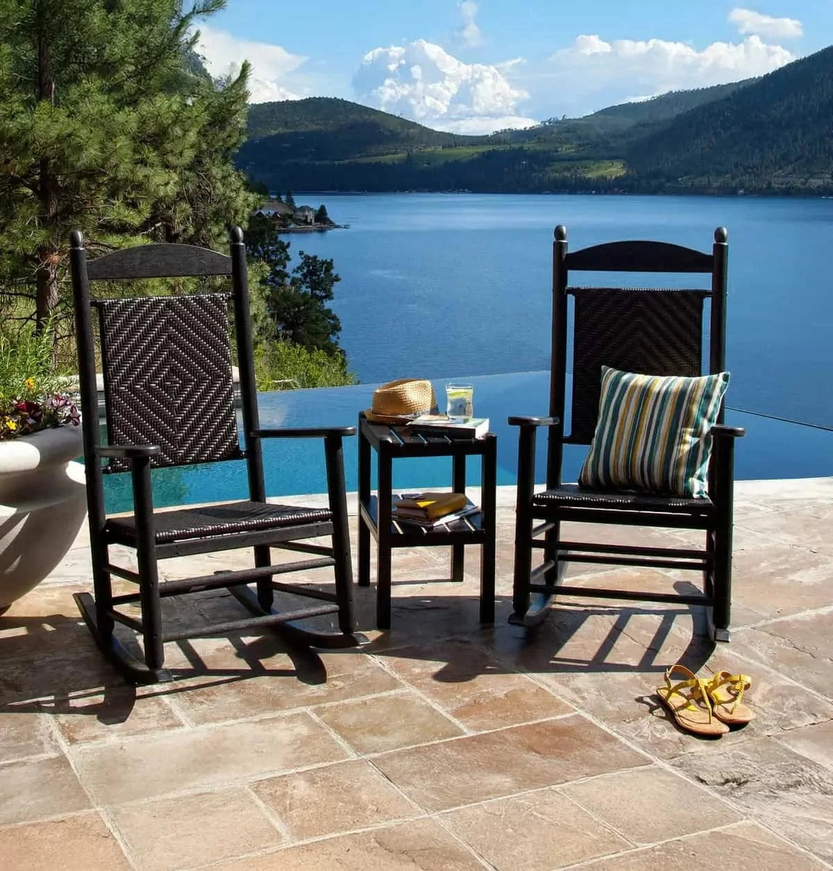 POLYWOOD® Jefferson 3-Piece Woven Rocker Set - PWS141-1
