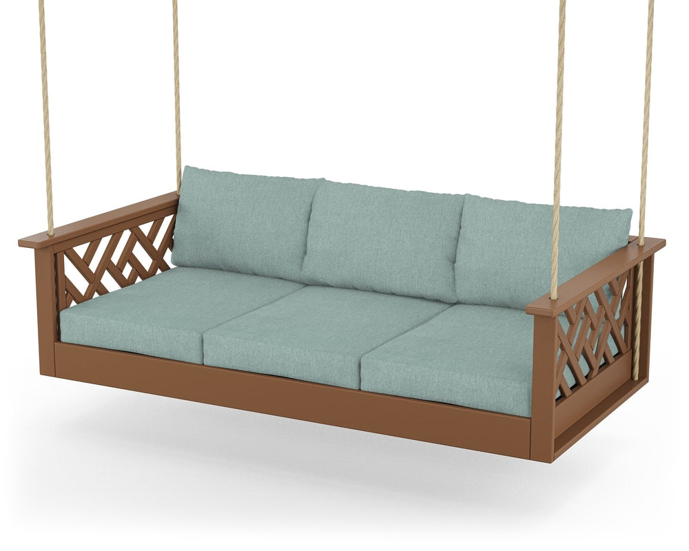 Chippendale Daybed Swing - Teak / Glacier Spa