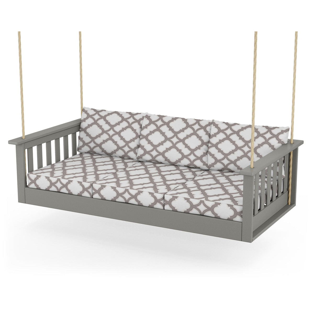 Vineyard Daybed Swing - Slate Grey / Trellis Grey Mist