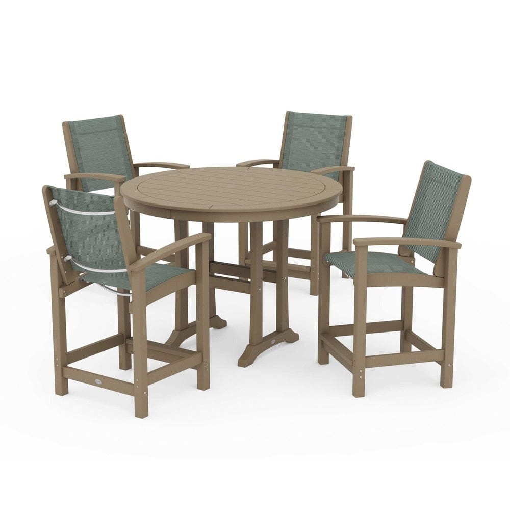 POLYWOOD® - Coastal 5-Piece Counter Set - PWS319