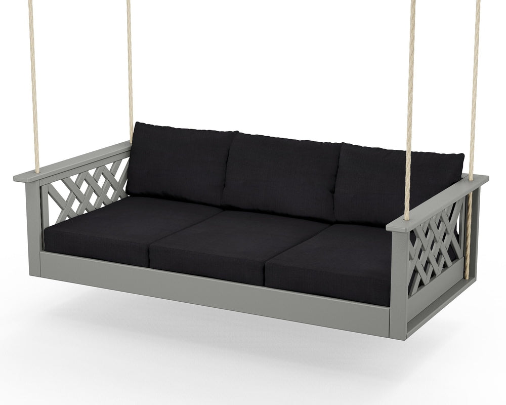 Wovendale Daybed Swing - Slate Grey / Midnight Linen