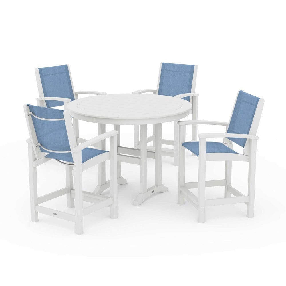 POLYWOOD® - Coastal 5-Piece Counter Set - PWS319 Outdoor Furniture POLYWOOD®