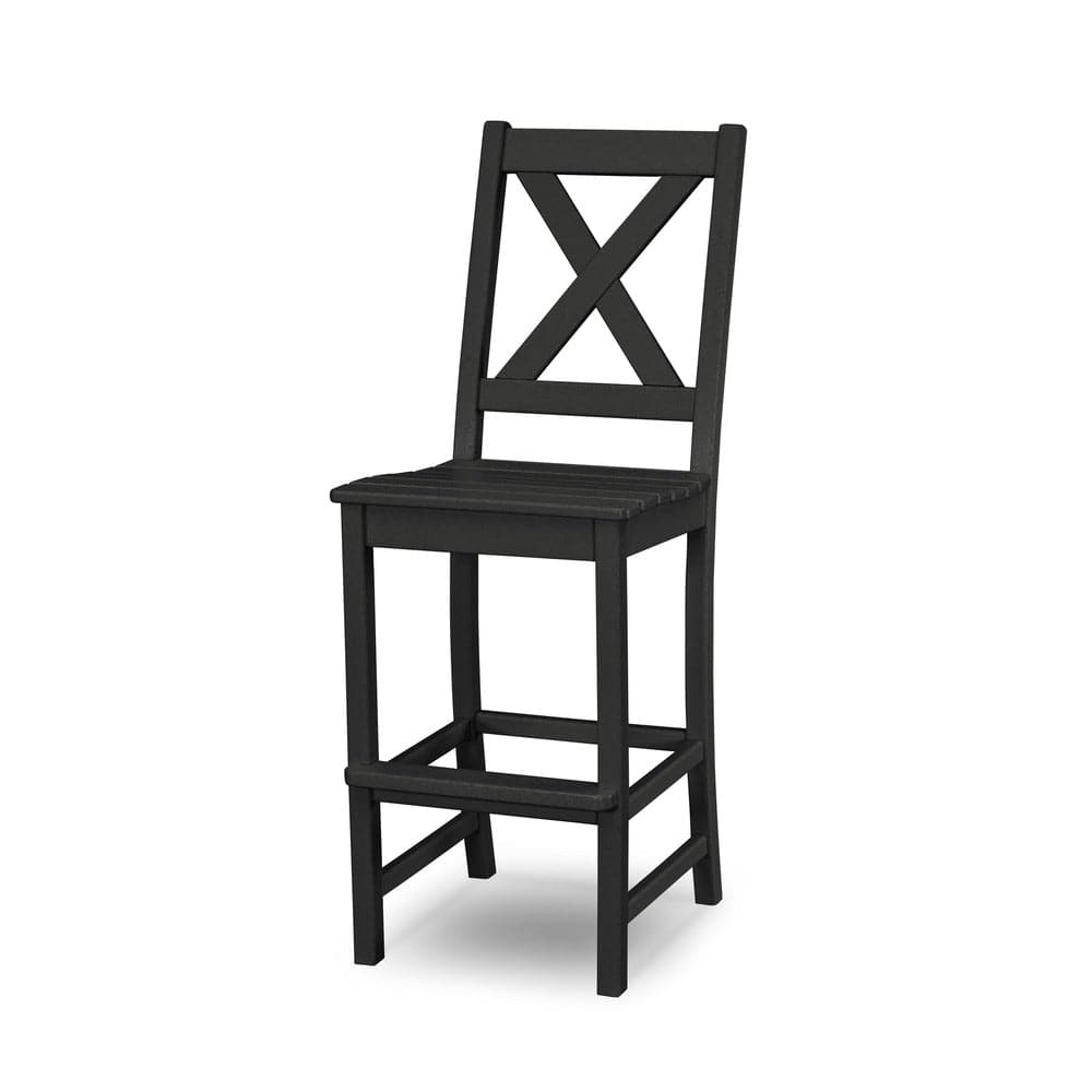 POLYWOOD®Braxton Bar Side Chair - Black TGD182BL