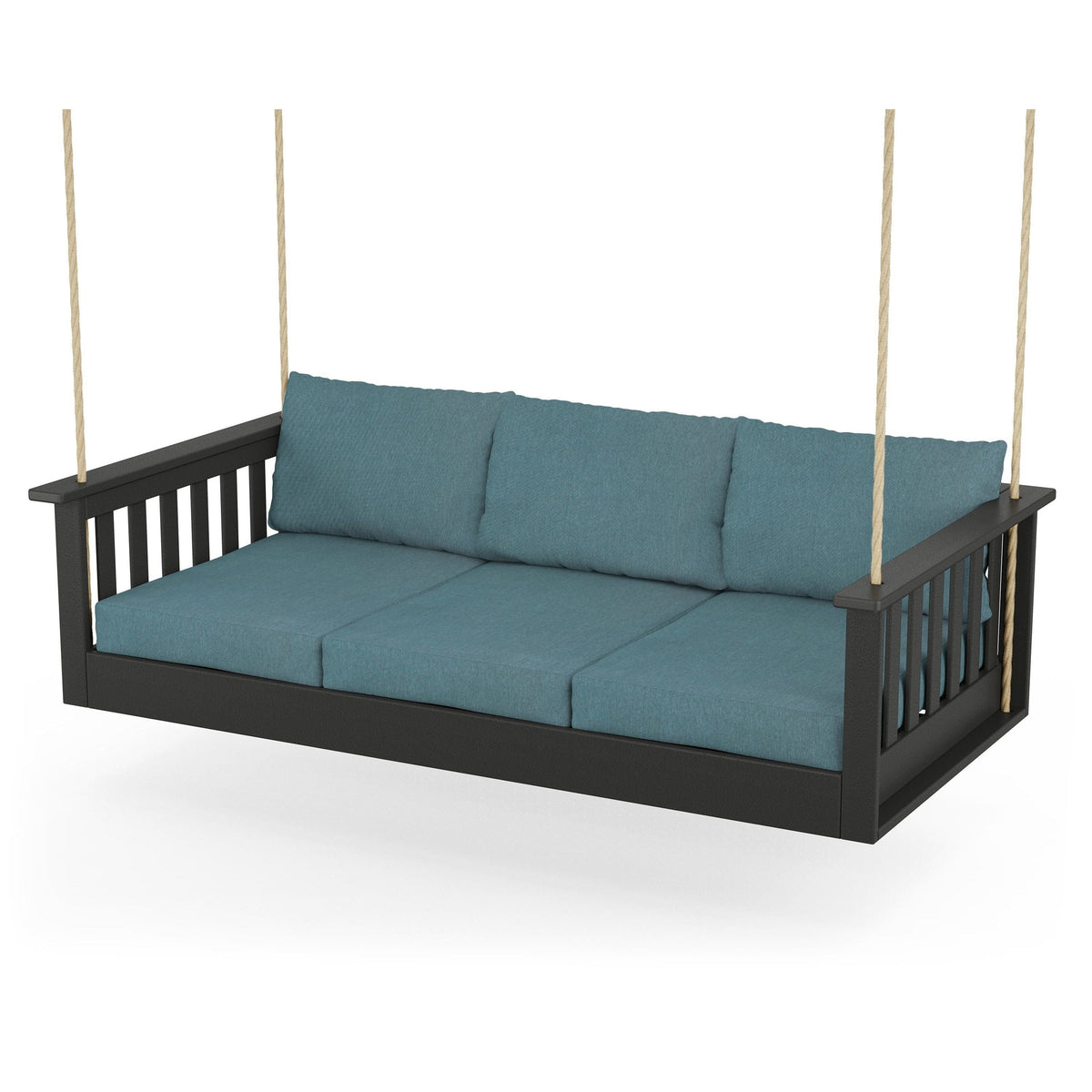 Vineyard Daybed Swing - Black / Ocean Teal