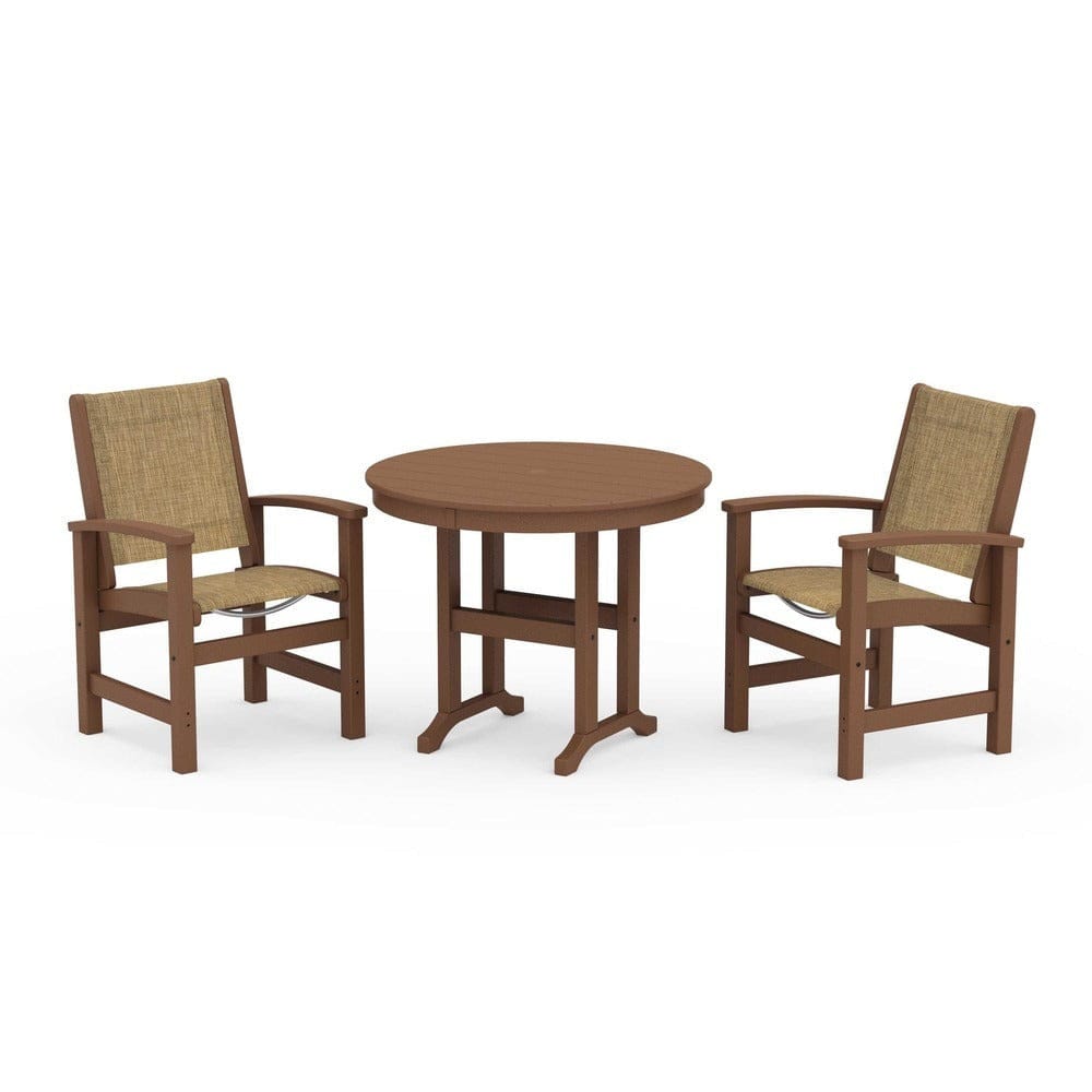 POLYWOOD® - Coastal 3-Piece Round Dining Set - PWS1327 Outdoor Furniture POLYWOOD®