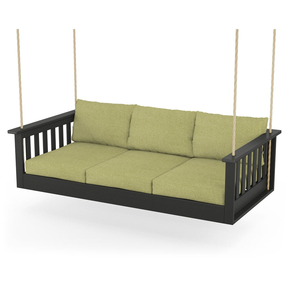Vineyard Daybed Swing - Black / Chartreuse Boucle