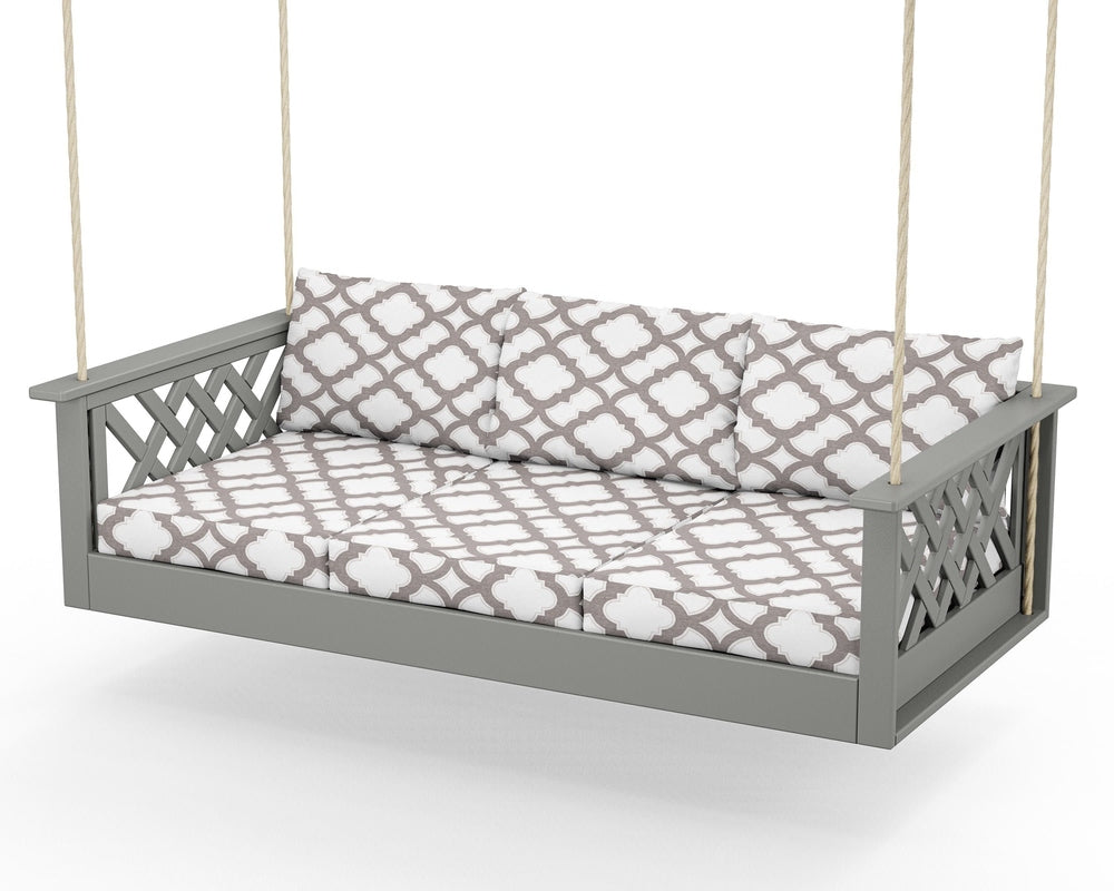 Wovendale Daybed Swing - Slate Grey / Trellis Grey Mist