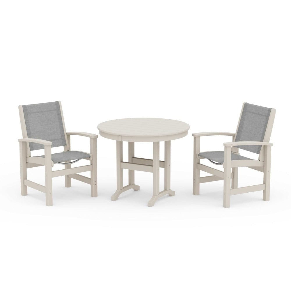 POLYWOOD® - Coastal 3-Piece Round Dining Set - PWS1327 Outdoor Furniture POLYWOOD®