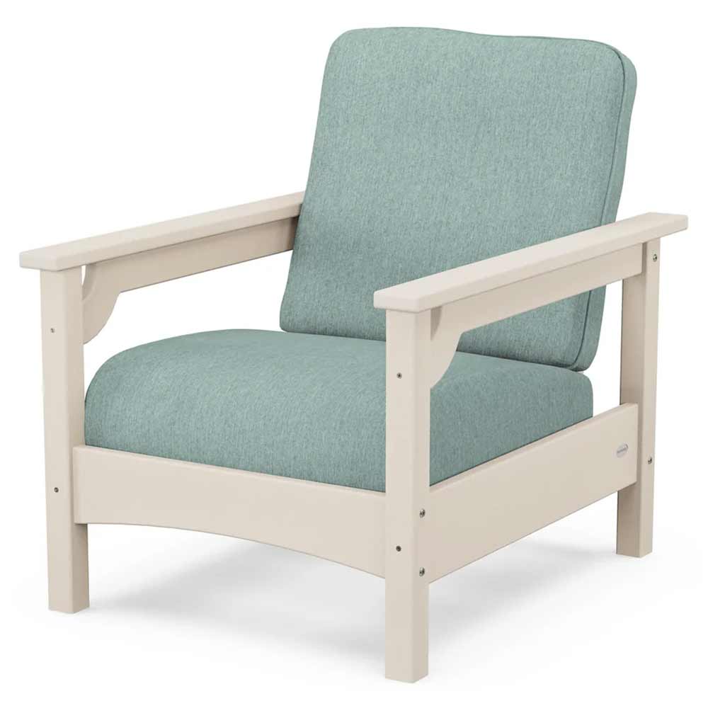 POLYWOOD® Outdoor Furniture Sand / Glacier Spa POLYWOOD® - Club Chair - PWCLC23GY