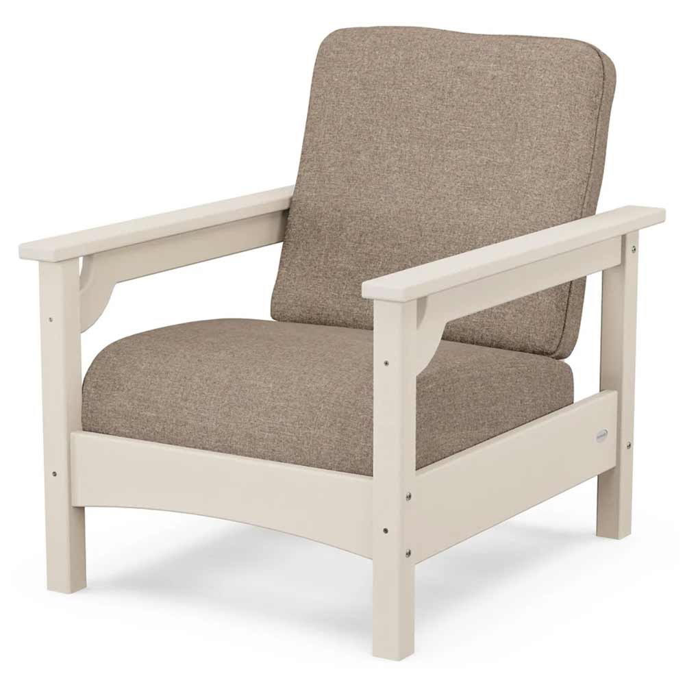 POLYWOOD® Outdoor Furniture Sand / Spiced Burlap POLYWOOD® - Club Chair - PWCLC23GY