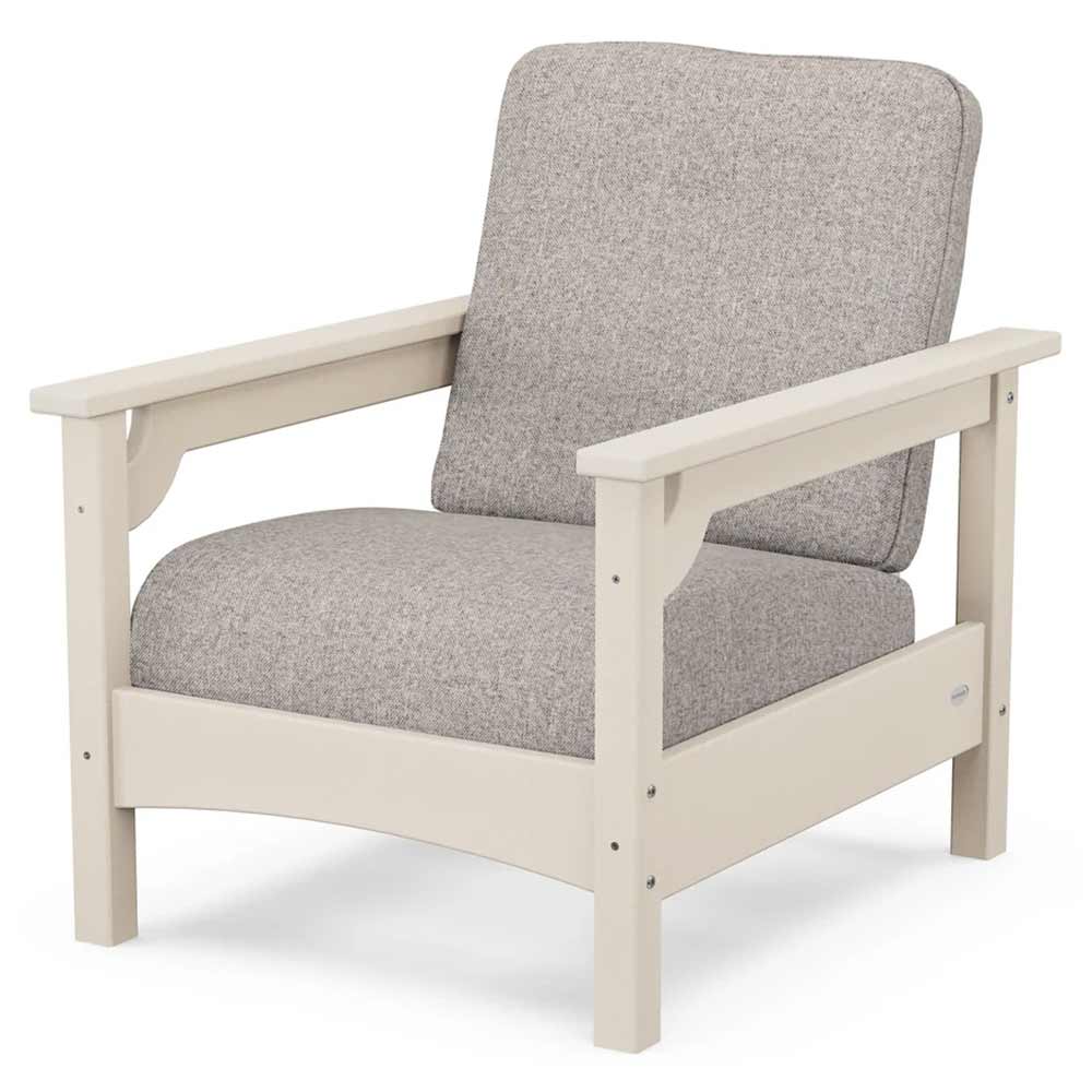 POLYWOOD® Outdoor Furniture Sand / Weathered Tweed POLYWOOD® - Club Chair - PWCLC23GY